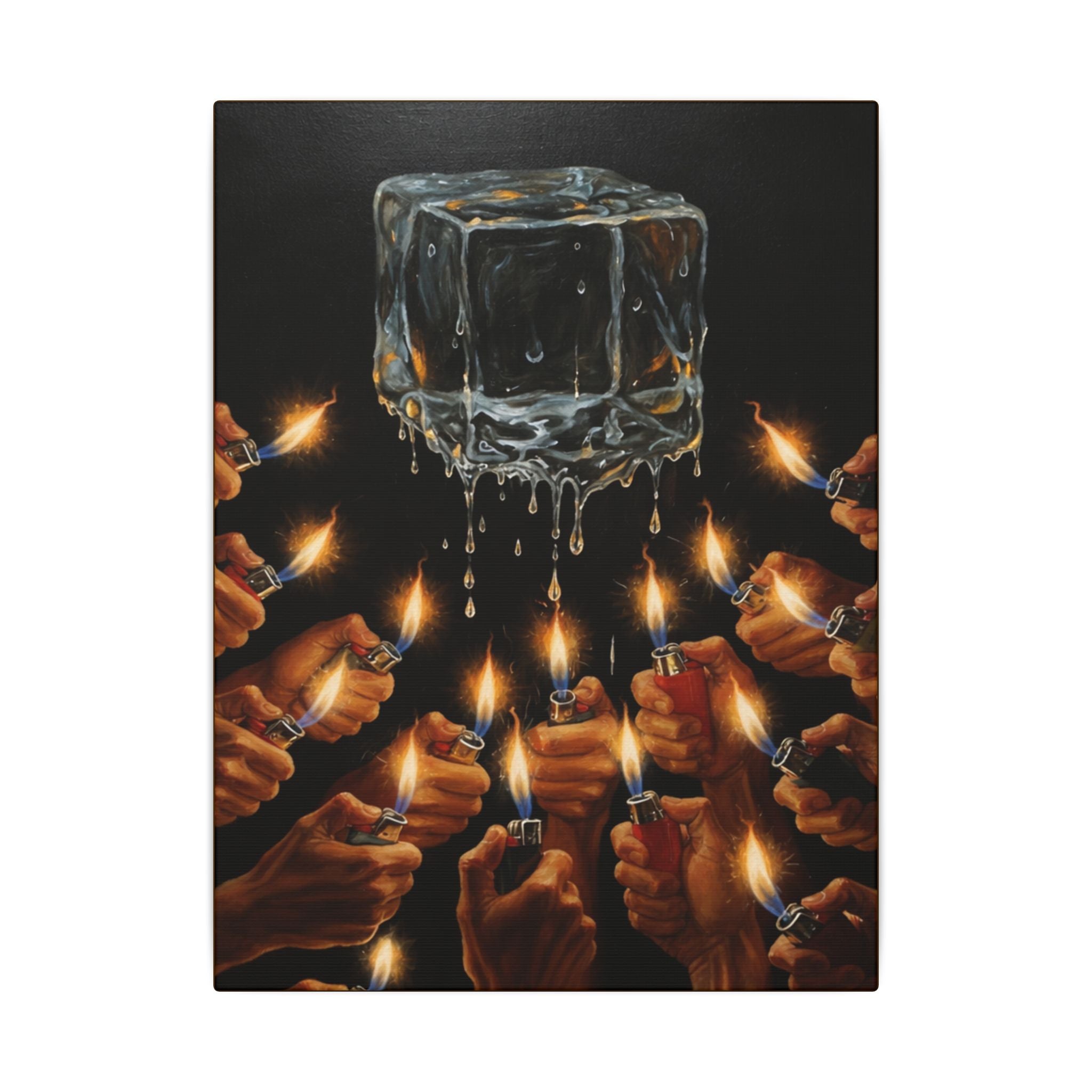 Melt The Divide  —  Burn Partiality Canvas Print