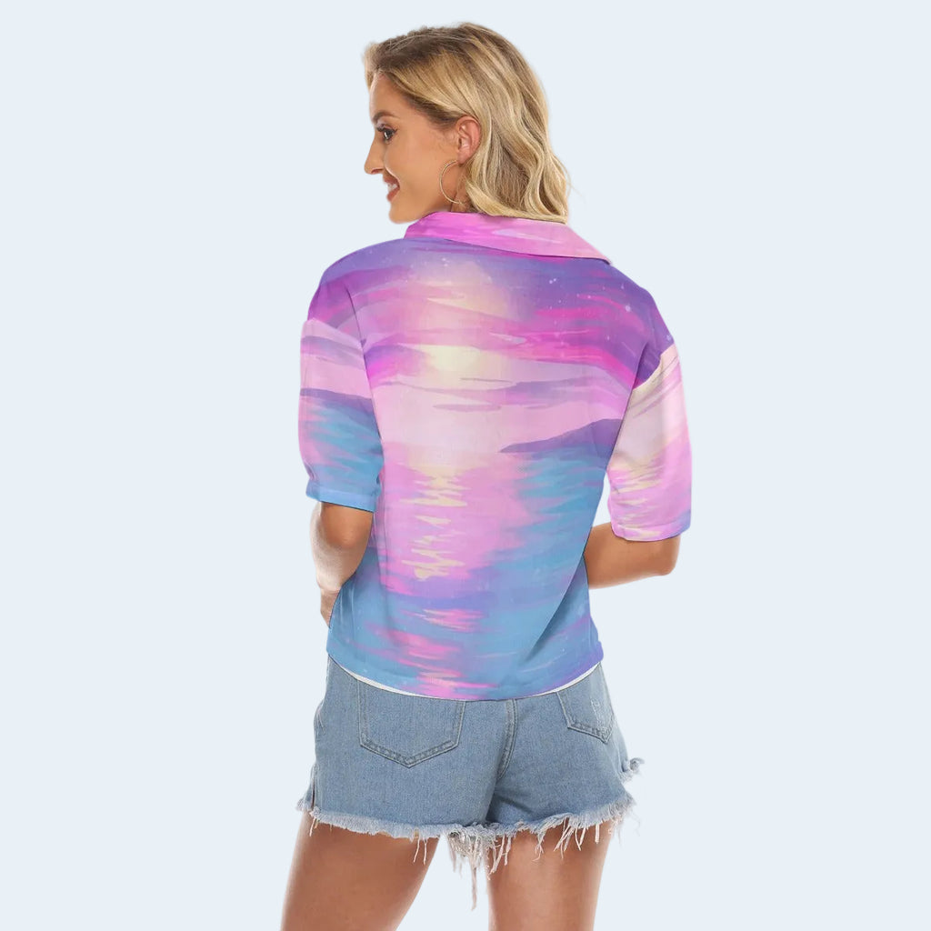 Rose Water Breeze Button-Up Shirt