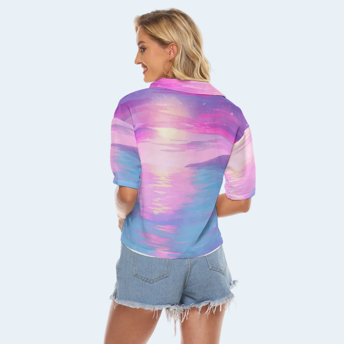 Rose Water Breeze Button-Up Shirt