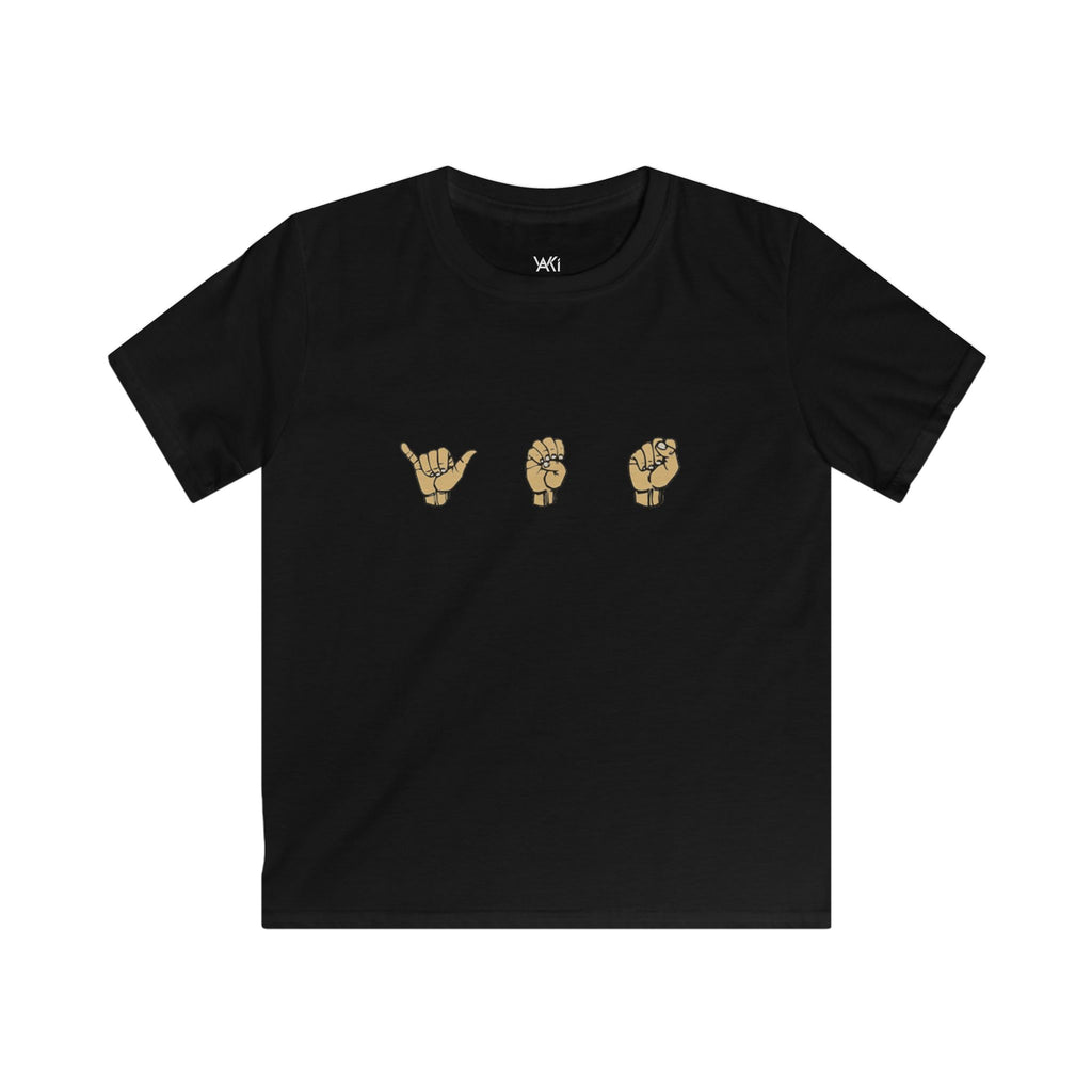 Copy of Copy of Kids Tee — ASL Hand Signs Design (Peace, Love, Thanks)