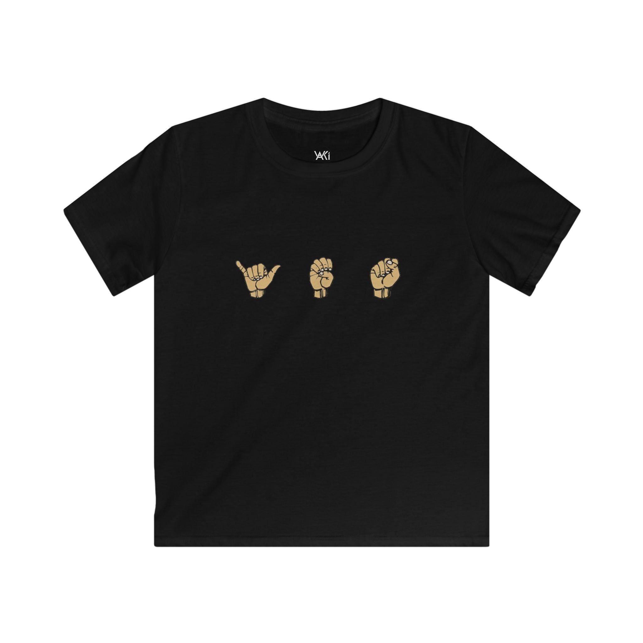 Copy of Copy of Kids Tee — ASL Hand Signs Design (Peace, Love, Thanks)