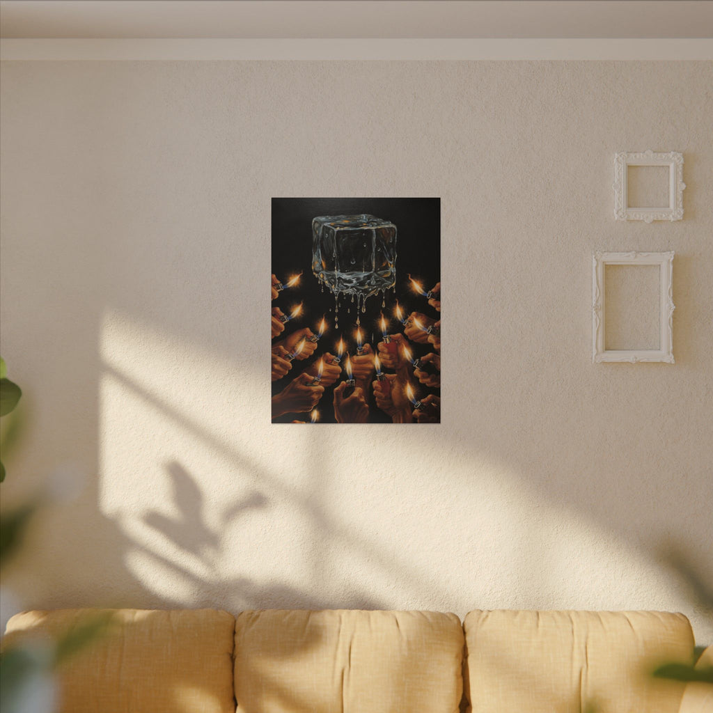 Melt The Divide  —  Burn Partiality Canvas Print
