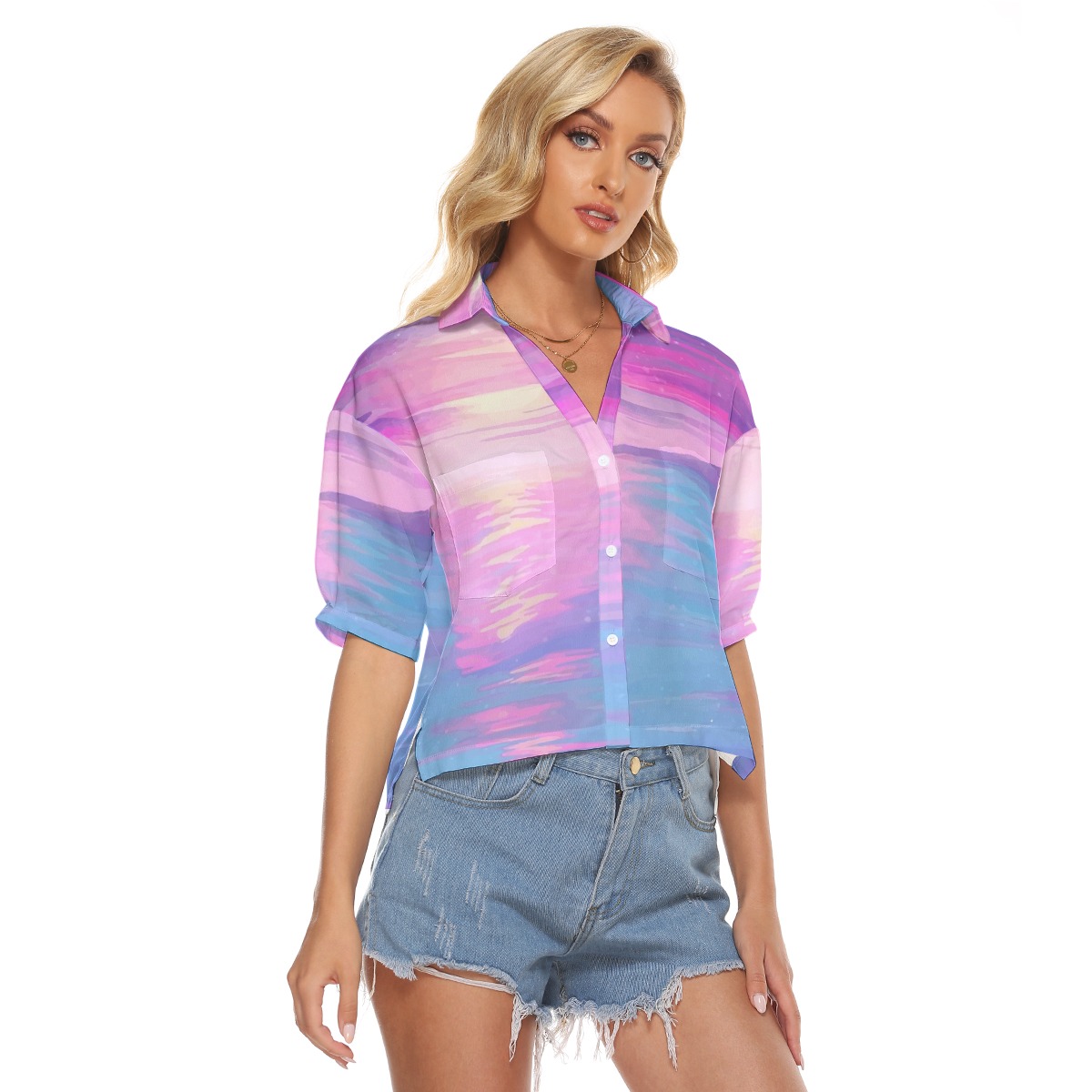 Rosewater Breeze Button-Up Shirt - Image 2