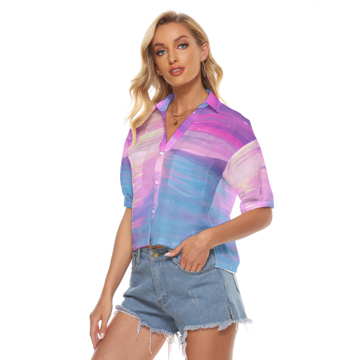 Rosewater Breeze Button-Up Shirt - Image 3